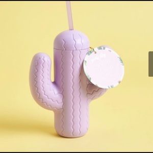 FABFITFUN | purple cactus poolside cup w/straw